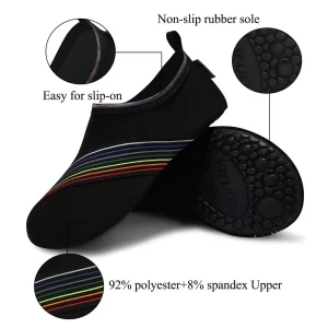 Sporty Water Shoes for Women, Barefoot Quick-Dry Slip-on Aqua Yoga Socks