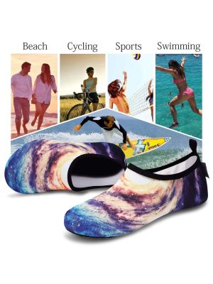 Water Sports Shoes for Men Women, Barefoot Quick-Dry Slip-on Aqua Socks