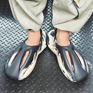 Men’s Hollow Out Design Breathable Slippers With Anti-Skid Sole, Perfect For Outdoor Activities On Beach Or Summer Days