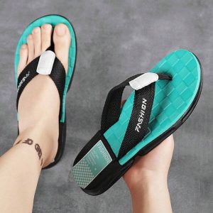 Men’s Summer Casual And Fashionable Simple Flip-Flops With Personality, Soft, Bend-Resistant, Comfortable And Cool, Suitable For Beach Wear